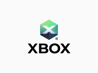 XBOX Rebrand box logo famous company logo gaming logo gaming logo rebrand gradient logo design green gradient green logo logo dribbble logo rebrand rebranding xbox logo