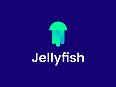 Jellyfish Logo (24hr challenge) adobe animal logo behance dribbble gradient logo jellyfish logo design