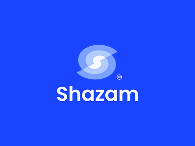 Shazam Logo Design app logo blue logo branding branding identity gradient logo logo design rebranding