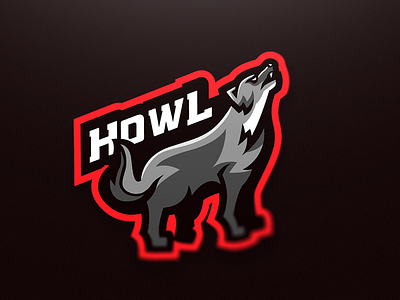 Wolf Esports Mascot Logo (Howl) csgo esport howl logo mascot sprt wolf