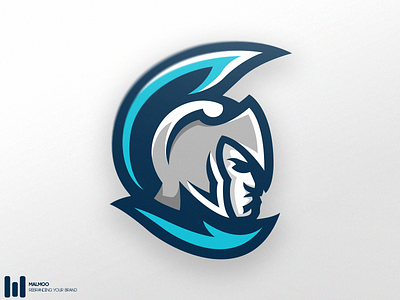 Spartan Sports Mascot Logo blue esport icon logo mascot raptor spartan sport