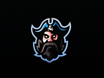 Pirate Mascot Logo blackbeard blue esport illustrator logo mascot photoshop pirate skull sport