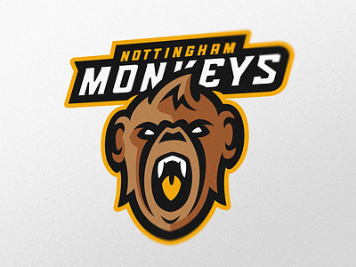 Monkey mascot logo animal brown esport graphic design illustrator logo malmoo mascot logo monkey sport