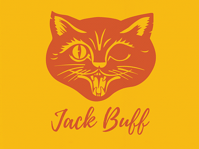 Jack Buff Fine Goods bold cat graphic icon illustration logo one eye vector
