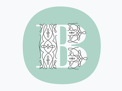 Illustrated B b dropcap typography