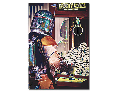 Bounty Crane art boba fett graphic desing nerd sci fi space star wars