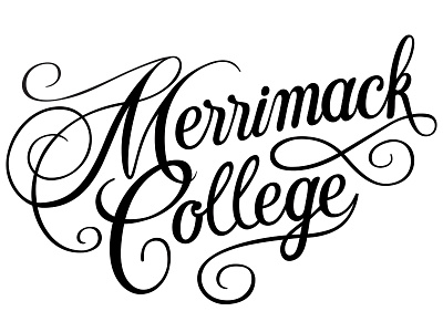 Merrimack College Lettering handdrawn handlettering lettering logo script type typography