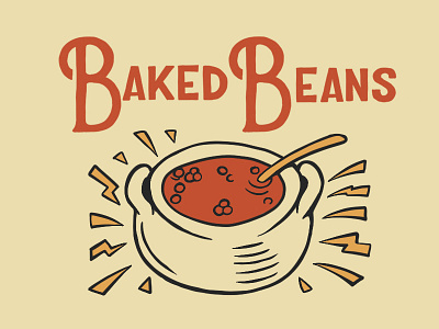 Baked Beans art boston color drawing illustration lettering process type typography