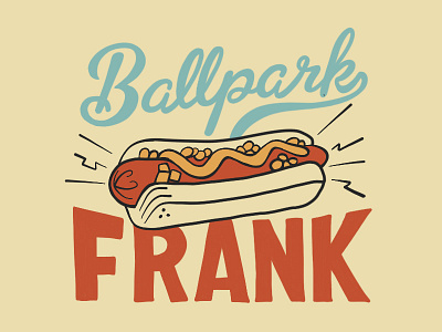 Ballpark Frank art boston color drawing illustration lettering process type typography