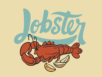 Lobster art boston color drawing illustration lettering process type typography