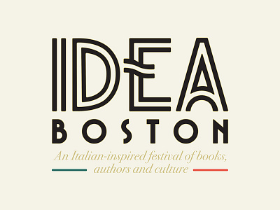 IDEA Boston artdeco boston brand branding event handdrawn italian lettering logo type typography