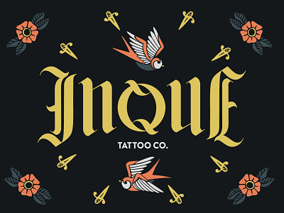 INQUE Logo: Concept Design art branding client design handdrawn illustration lettering logo palindrome process type typography
