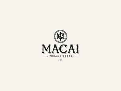 MACAI boots lettering logo texans typography