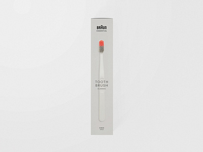 Braun Essential—Tooth Brush Classic braun minimalistic packaging design print toothbrush typography