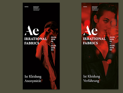 Irrational Fabrics—exhibition art branding editorial exhibition fashion poster print typography
