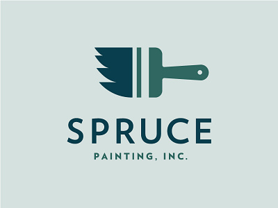 Spruce green logo painting tree