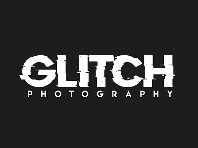 Glitch Photography Logo brand logo minimalist