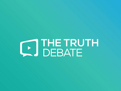 The Truth Debate Logo brand logo minimalist