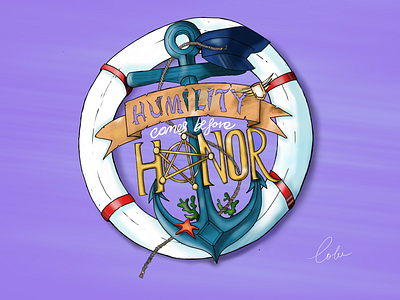 Humility and Honor anchor digital art honor humility illustration navy painting sea