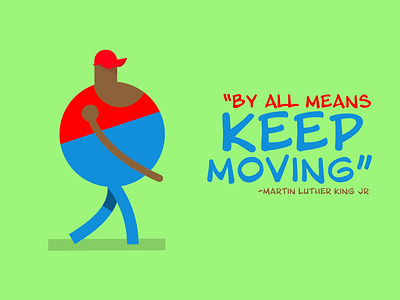 GIF “by all mean keep moving” after effects character animation motion graphics