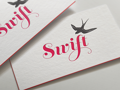 Swift Logo bird logo script typography