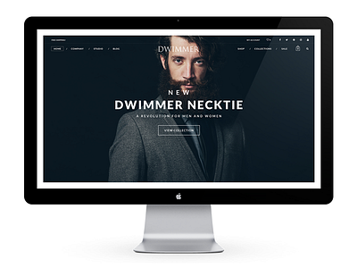 Clean Menswear full screen menswear slider revolution website