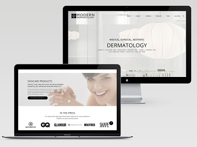 Modern Dermatology Website medical website seattle skin care web design wordpress wordpress design