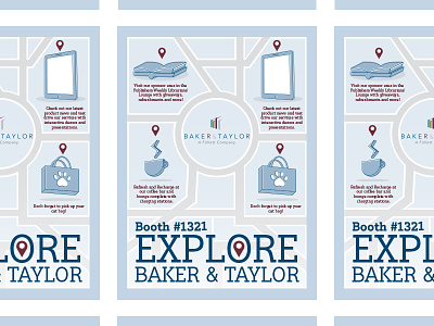 Book Expo Ad ad bea book expo convention explore gps icons illustrator map new york