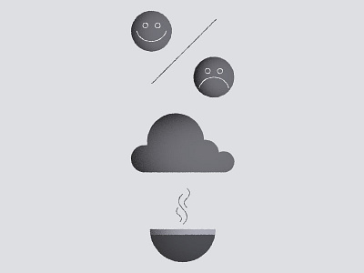 Mood Icons cloud gradient happy iconography icons monotone mood sad soup texture