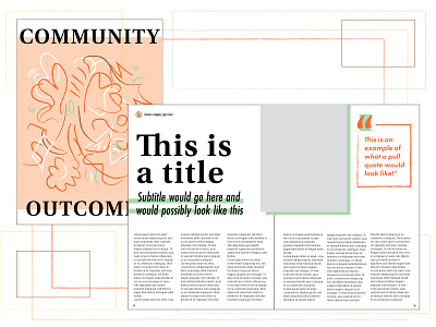 Magazine Style editorial grid illustrator layout pull quote sketch