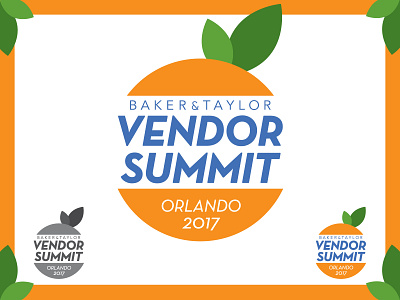 2017 Summit Logo | Unused blue branding concept bright florida green leaves logo orange orlando vector