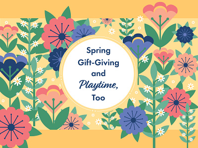 2019 Spring Catalog Cover bloom cover art floral flowers green illustrator leaves pink purple spring vector wildflower yellow