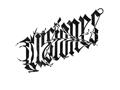 Ilusiones lettering for music album cover branding design gothic graphic graphic design illustration lettering logo logotype surrealism typography