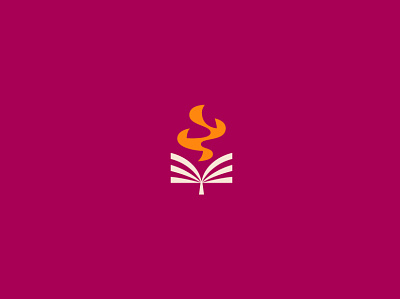 Logo for Book Podcast book branding design fire flame graphic illustration logo logotype podcast vector