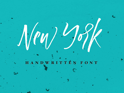 New York Handwritten Font brush font calligraphy font handwritten font