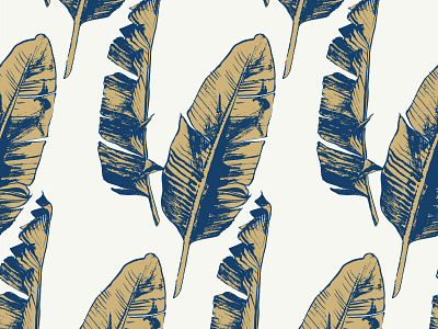 Banana palm leaves pattern