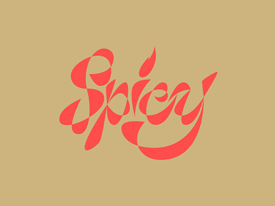 Spicy lettering