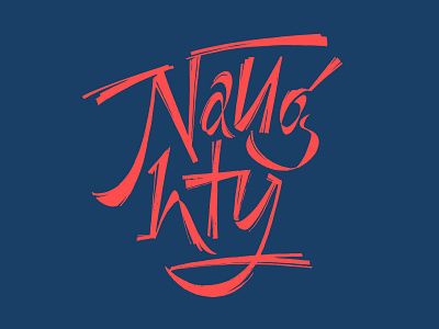 Naughty lettering challenge design graphic lettering logo logotype naughty simplicity typography vector