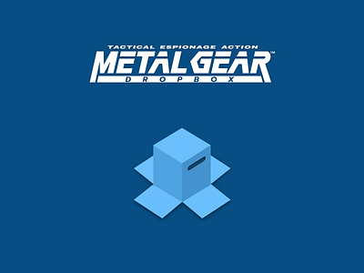 Metal Gear Dropbox fun icon illustration logo
