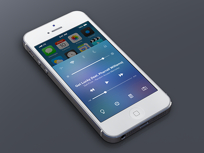 iOS7 Control Center Redesign apple design icon illustration ios ios7 mobile photoshop ui ux vector