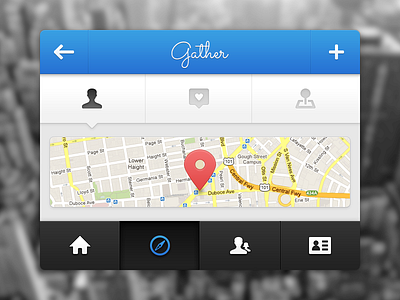 Gather Chrome – iOS App app chrome design ios mobile photoshop teaser ui ux
