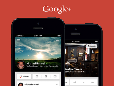 Google+ Profiles (iOS Mobile) app design google ios mobile ui visual web