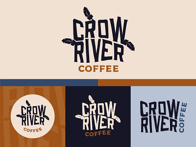 Crow River Coffee branding coffee logo logo design