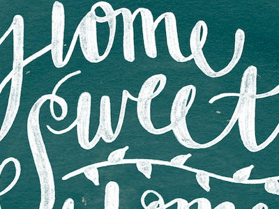 Home Sweet Home art etsy hand drawn hand lettering lettering print type typography