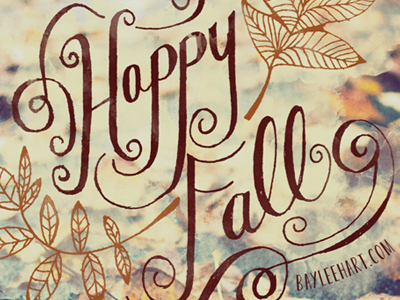 Happy Fall baylee brown drawn fall hand hand drawn happy hart typography