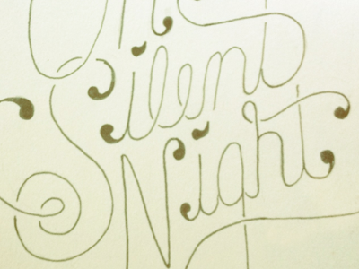 Oh Silent Night baylee brown draw hand drawn hart holidays illustration type typography