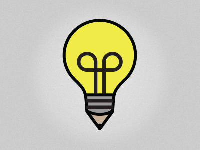 Create Lightbulb brandonmakes create icon idea ideate lightbulb mark pencil texture