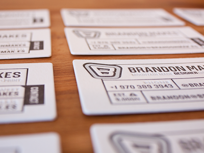 Personal Business Cards authentic brandon makes brandon mannheimer business cards cards denver letterpress public letterpress wood