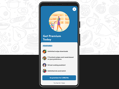 Recipe App - Premium food food app popup premium pro recipies