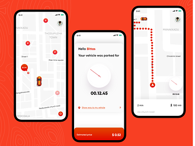 Parking app concept. android brand dribble invite ios minimal parking parking app parking lot simple ui ux